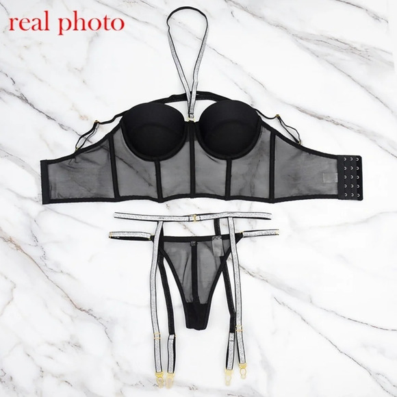 Women's Underwear Set Bra Thong - Picture 7 of 15